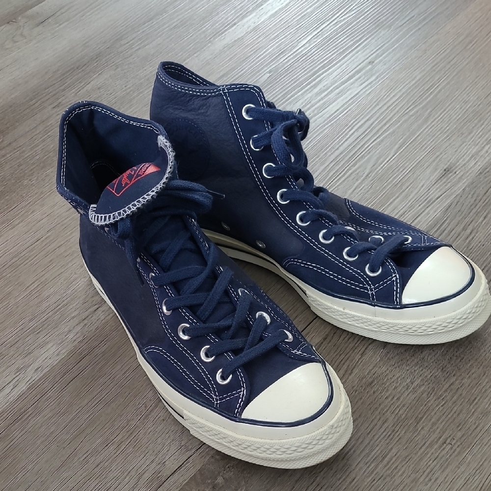 Navy High-Top Sneakers
